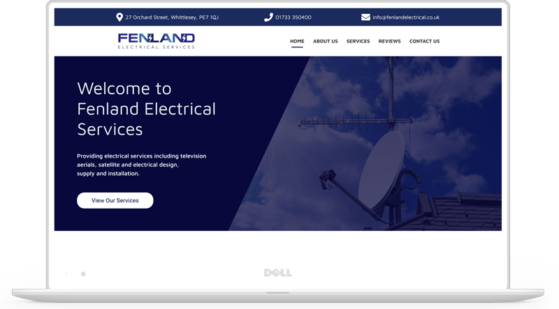 Fenland Electrical Services Website Desktop